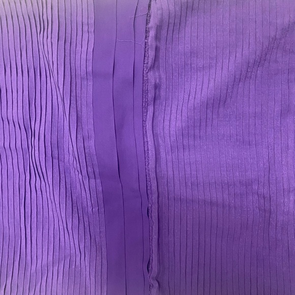Diane Von Furstenberg Purple Pleated Silk Square Neck Merle Dress size 0 - Picture 12 of 16